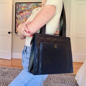 CHANEL 1997 lambskin shopper tote